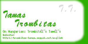 tamas trombitas business card